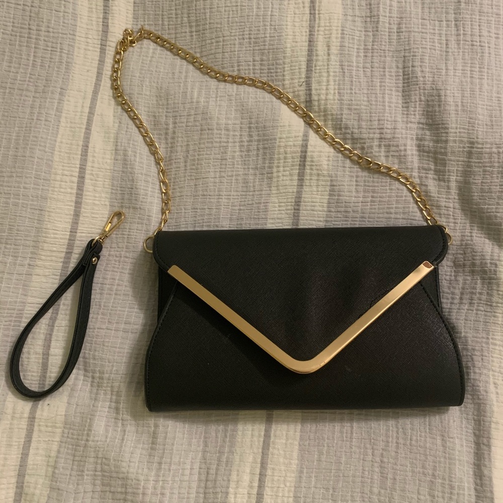 Black Clutch with two optional straps